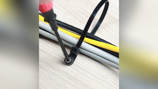 Amazon.co.jp: 結束バンドナイロンストラップネジ取付穴100枚 4x200mm